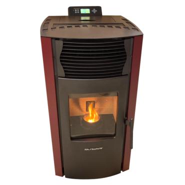 Poêle à granulés Strauss Pure 10kw V2 ED Bordeaux