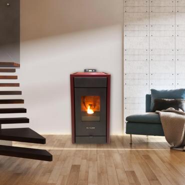 Poêle à granulés Strauss Classic 8.5kw Bordeaux