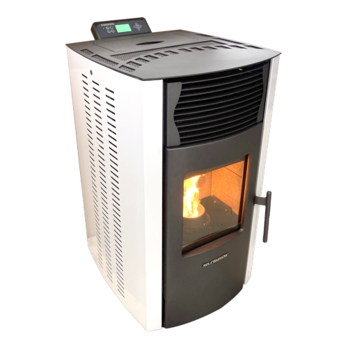 Poêle à granulés Strauss Pure Blanc 10kw V2 ED DESTOCK