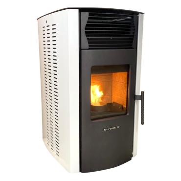 Poêle à granulés Strauss Pure Blanc 10kw V2 ED DESTOCK