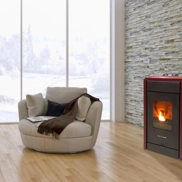 Poêle à granulés Strauss Classic 8.5kw Bordeaux