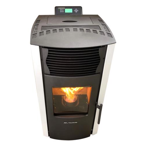 Poêle à granulés Strauss Pure Blanc 10kw V2 ED DESTOCK
