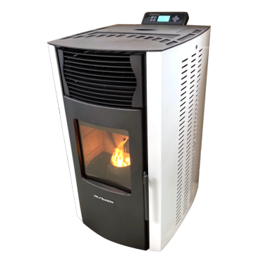 Poêle à granulés Strauss Pure Blanc 10kw V2 ED DESTOCK