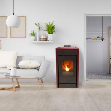 Poêle à granulés Strauss Classic 8.5kw Bordeaux