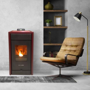 Poêle à granulés Strauss Classic 8.5kw Bordeaux