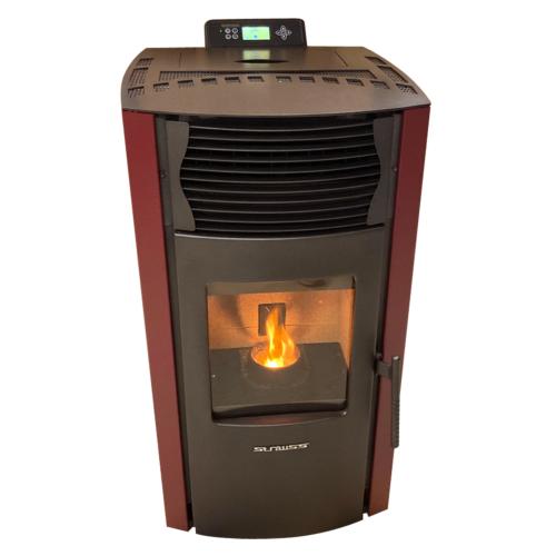 Poêle à granulés Strauss Pure 10kw V2 ED Bordeaux