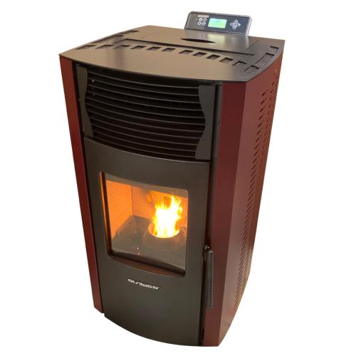 Poêle à granulés Strauss Pure 10kw V2 ED Bordeaux