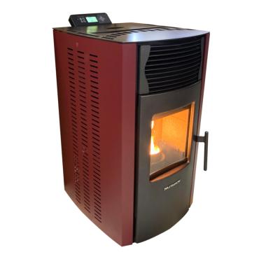 Poêle à granulés Strauss Pure 10kw V2 ED Bordeaux