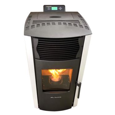 Poêle à granulés Strauss Pure Blanc 10kw V2 ED DESTOCK