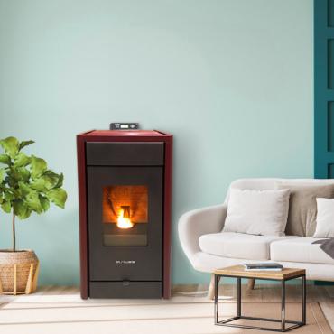Poêle à granulés Strauss Classic 8.5kw Bordeaux